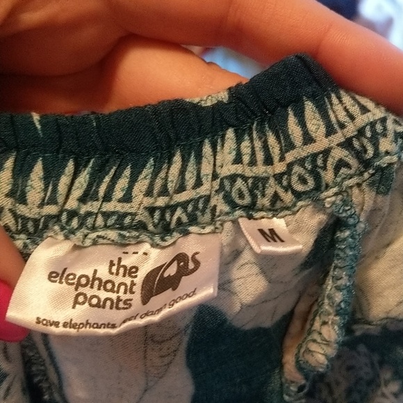 Turquoise Elephant Pants - Picture 2 of 2